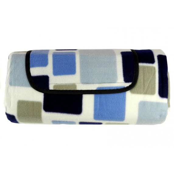 Pătură picnic - 150 x 200 cm - alb/albastru - InGarden