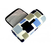 Pătură picnic - 150 x 200 cm - alb/albastru - InGarden 