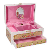Cutie muzicală pentru bijuterii cu sertare - balerină - Goki 