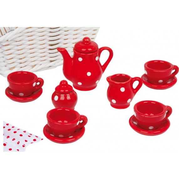 Set de ceai cu coș picnic pentru copii