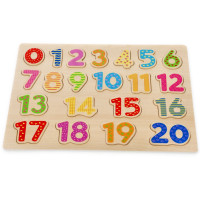 Puzzle lemn cu numere Lelin L20001 - numere 
