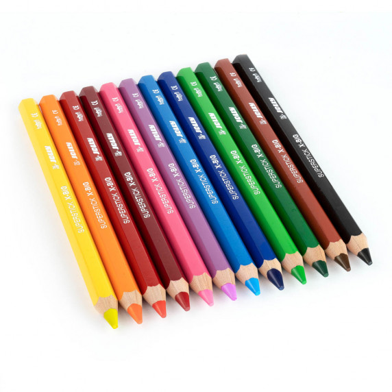 Creioane colorate - 12 bucăți -  JOLLY X-Big