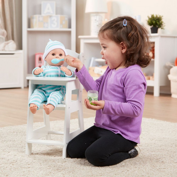 Scaun de masă de jucărie, pentru păpuși - MELISSA&DOUG - alb