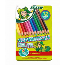 Creioane colorate - 12 bucăți - JOLLY Superstics Delta Preview