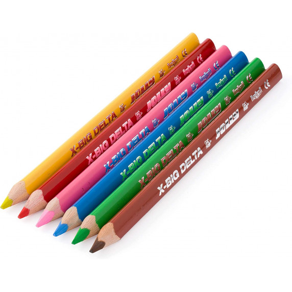 Creioane colorate - 6 bucăți -  JOLLY X-Big Delta