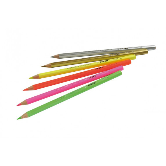 Creioane colorate - 6 bucăți -  JOLLY Superstick Extramix 