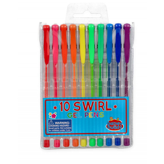 Pix cu gel neon - BUDDY & BARNEY Neon Gel Pens - 10 bucăți