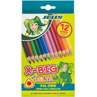 Creioane colorate - 12 bucăți -  JOLLY X-Big Delta 