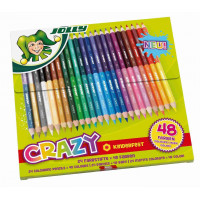Creioane colorate - 48 bucăți - JOLLY Crazy 