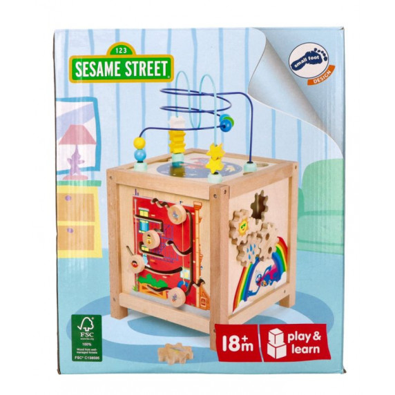 Joc educativ de dezvoltare din lemn - SMALL FOOT - Sesame street