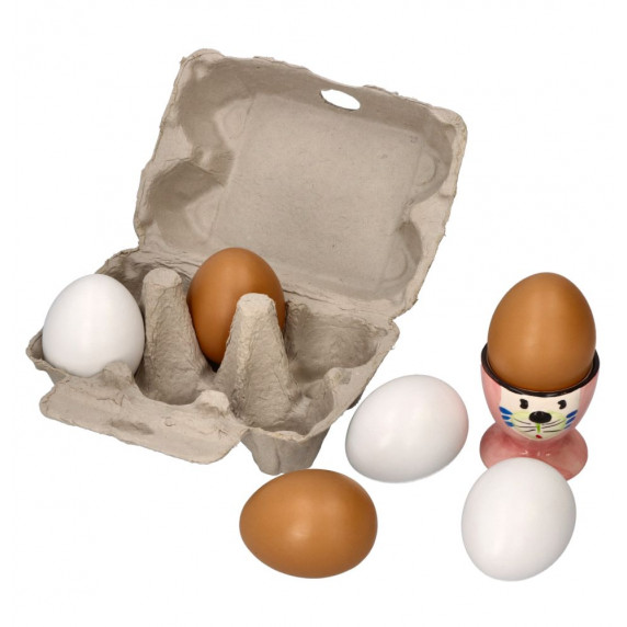 Jucărie din lemn - ouă 6 buc - LELIN