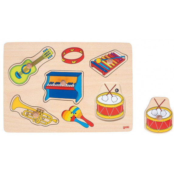Jucărie cu forme din lemn cu efecte sonore - GOKI - instrumente muzicale