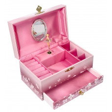 Cutie muzicală pentru bijuterii cu sertare - GOKI - balerină 