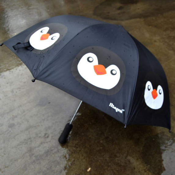 Umbrelă pentru copii - MAGNI - pinguin - negru