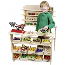 Mini stand de jucărie, piață - GOKI - Grocer's Store Preview