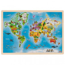 Puzzle lemn Harta lumii, Goki Preview