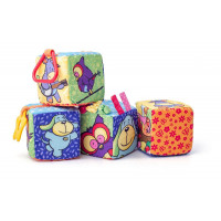 Cuburi din material textil pentru bebeluși - 4 buc - Niny 
