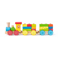 Trenuleț lemn cu cuburi colorate Woodyland Preview