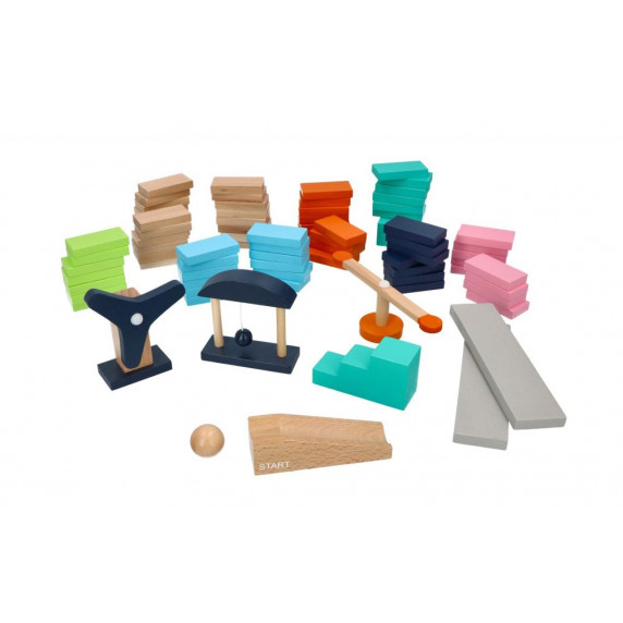 Set pistă de domino din lemn - Adam toys