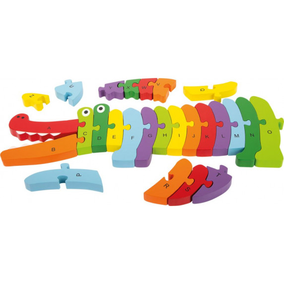  Puzzle din lemn - abecedar - crocodil -Small Foot