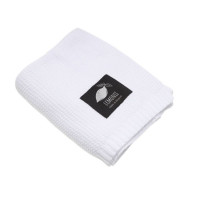 Pătură tricotată pentru copii - LEMONII Baby Blanket - alb 