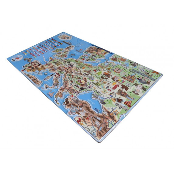 Puzzle magnetic - Harta Europei -  Woodyland