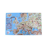Puzzle magnetic - Harta Europei -  Woodyland 