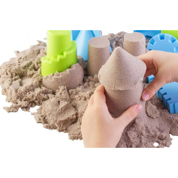 Nisip modelabil / nisip kinetic - 5 kg - ADAM TOYS Natursand + piscină de nisip gonflabilă