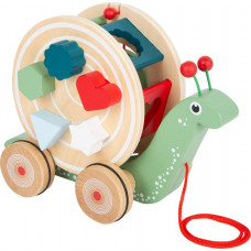 Jucărie de tras cu forme din lemn - melc - SMALL FOOT 