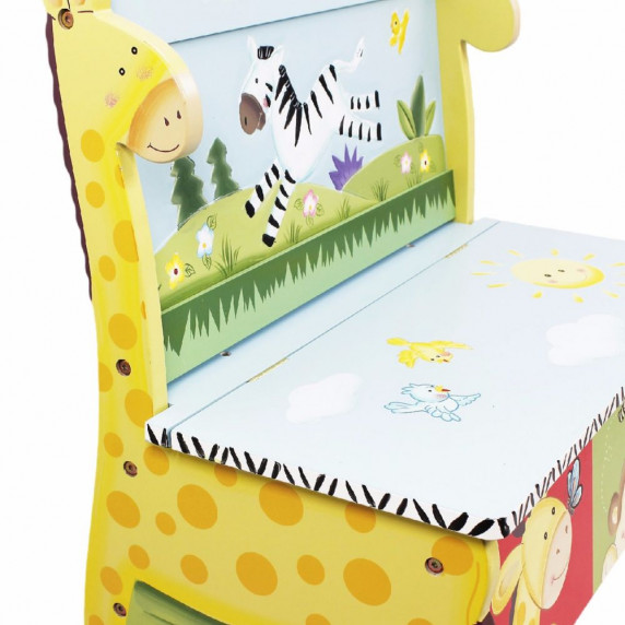 Bancă cu cutie de depozitare pentru copii - FANTASY FIELDS Sunny Safari