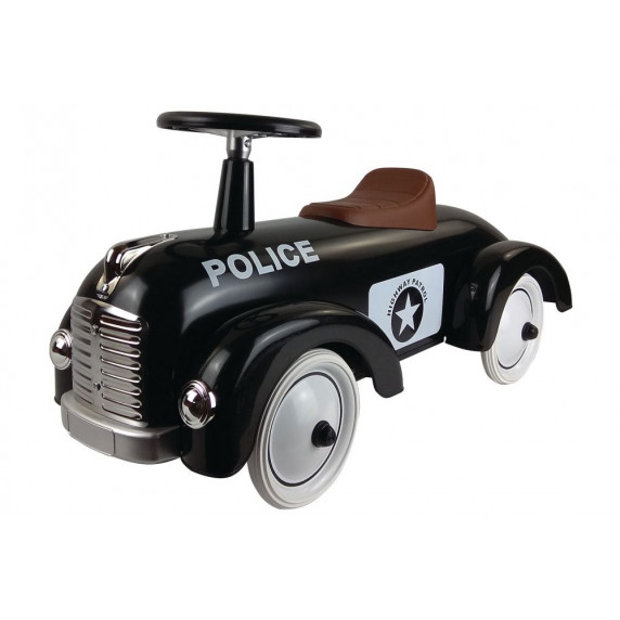 Mașină acționat cu picioarele - negru - MAGNI Police racer 