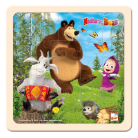 Puzzle din lemn - Masha și ursul - BINO 
