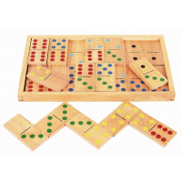 Joc domino în cutie de lemn - BIGJIGS Jumbo Dominoes 