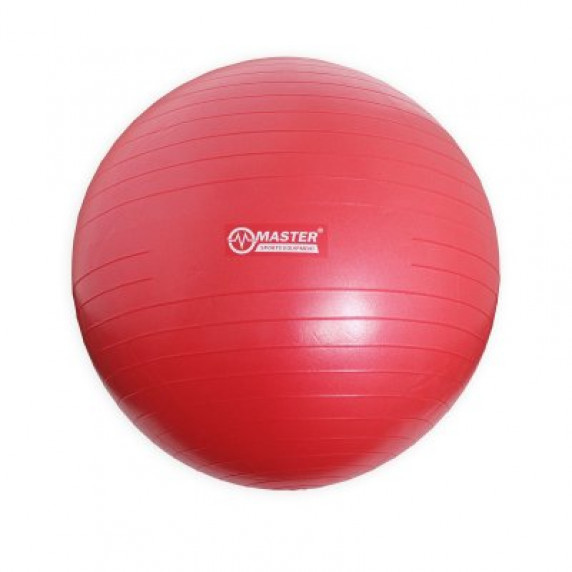 Minge gimnastică - 75 cm - MASTER Super Ball - roșu