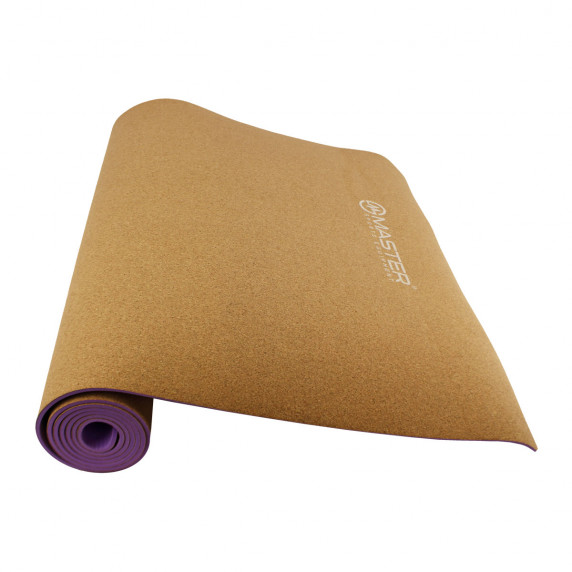 Saltea yoga - 183x61 cm - MASTER Yoga 4 mm - violet, lemn de plută