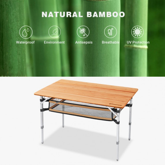 Masă camping - 100 x 65 cm - KING CAMP Bamboo