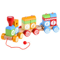 Jucărie de tras cu cuburi - tren - Inlea4Fun 