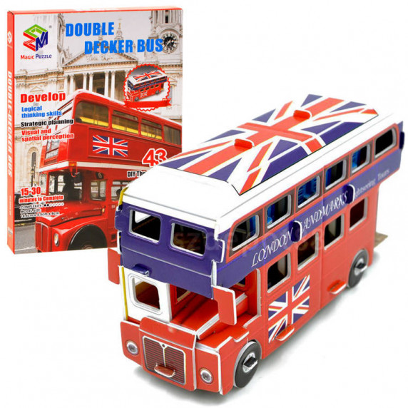 Puzzle 3D - autobuz - MAGIC PUZZLE - 43 elemente