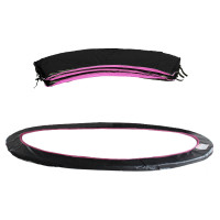 Capac pentru arcuri de trambulină Aga cu diametrul de 305 cm - LEAN SPORT - negru/roz 