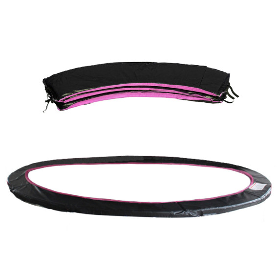 Capac pentru arcuri de trambulină Aga cu diametrul de 305 cm - LEAN SPORT - negru/roz