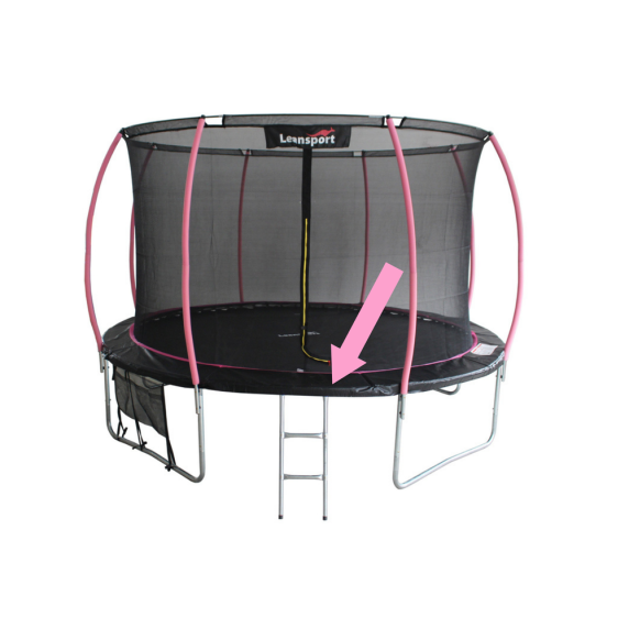 Capac pentru arcuri de trambulină Aga cu diametrul de 305 cm - LEAN SPORT - negru/roz