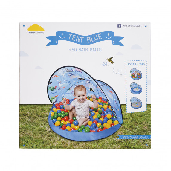 Cort de plajă pop-up pentru copii, Tent Blue, albastru Inlea4Fun