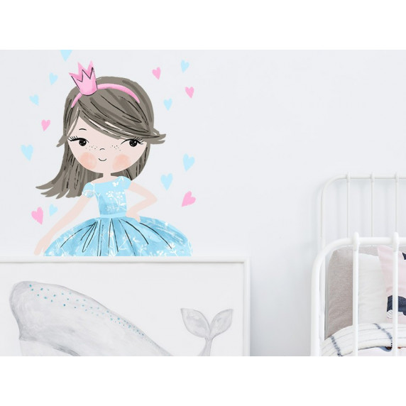 Autocolant perete Characters Princess - prințesă, albastru