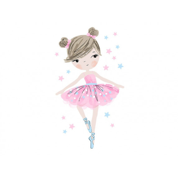 Autocolant perete Characters Ballerina - balerină roz