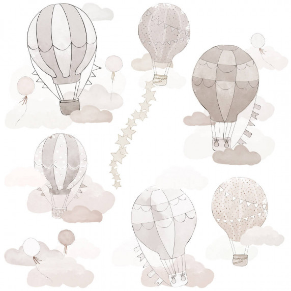 Autocolant perete Ballons - baloane maro