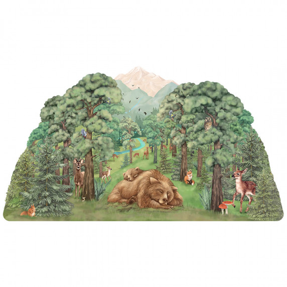 Autocolant perete - lumea pădurii - 114x80 cm - FOREST