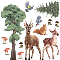Autocolant perete FOREST ANIMALS II - animale de pădure 
