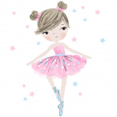 Autocolant perete Characters Ballerina - balerină roz Preview