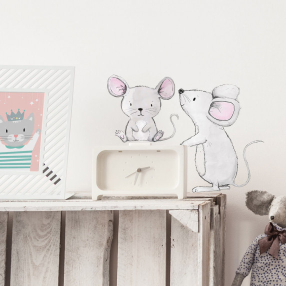 Autocolant perete Animals Mice Family - șoricei