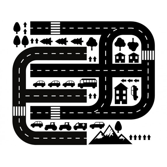 Autocolant podea - autostradă - RACE COURSE